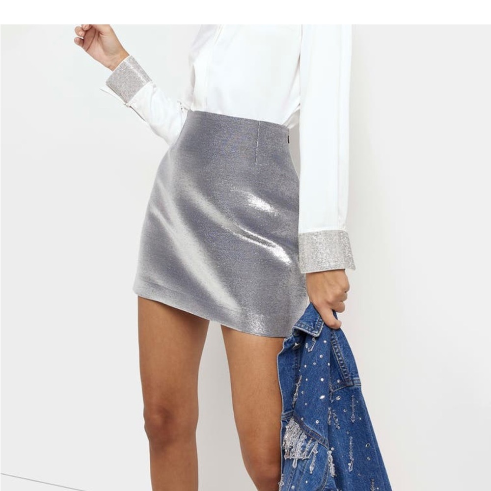 River Island Metallic Miniskirt